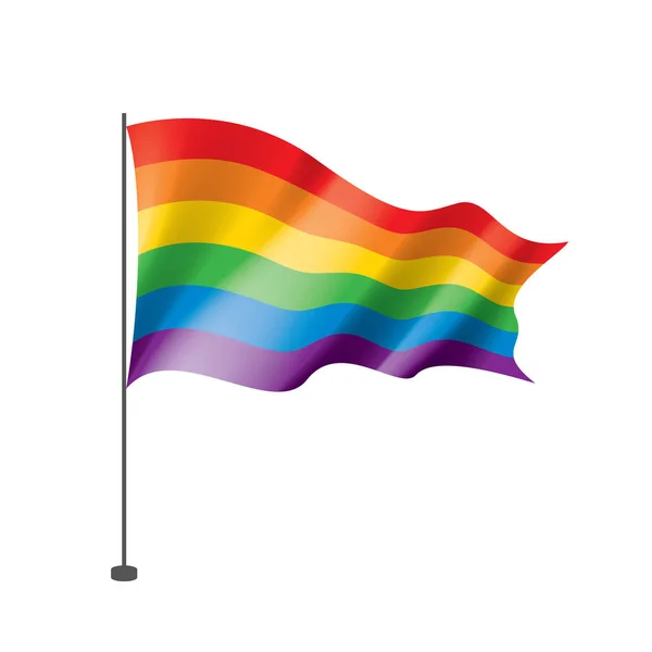 Vector una bandera de arco iris — Vector de stock