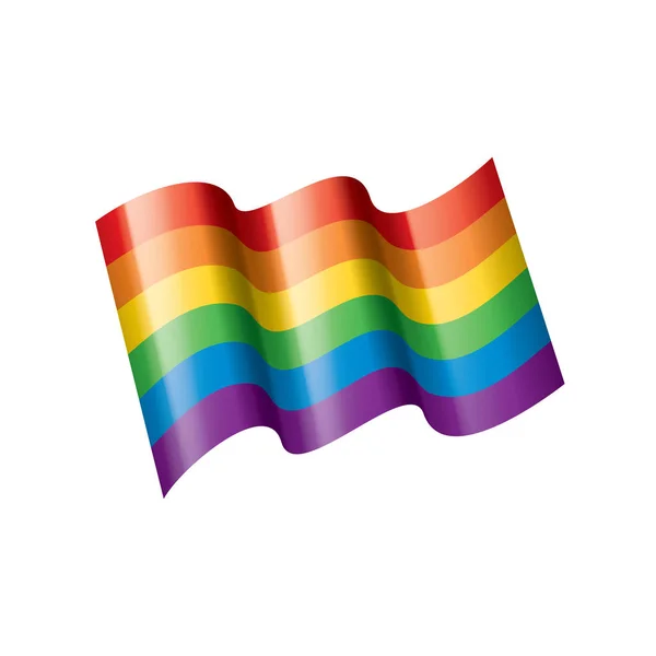 Vettore una bandiera arcobaleno — Vettoriale Stock
