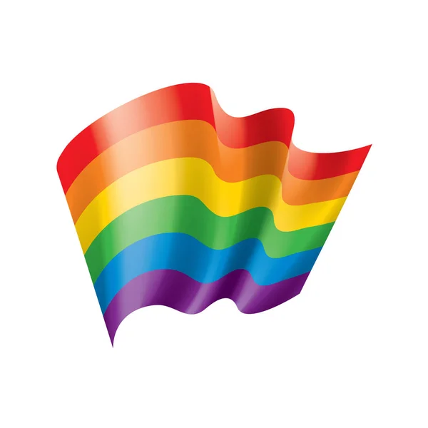 Vector una bandera de arco iris — Archivo Imágenes Vectoriales