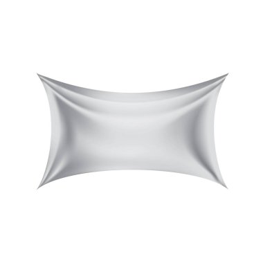 Beyaz bir arka plan üzerinde beyaz bayrak sallayarak