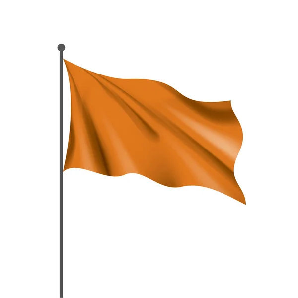 Waving the orange flag on a white background Stock Vector Image by