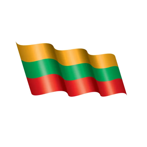 Lituania bandera, ilustración vectorial — Vector de stock