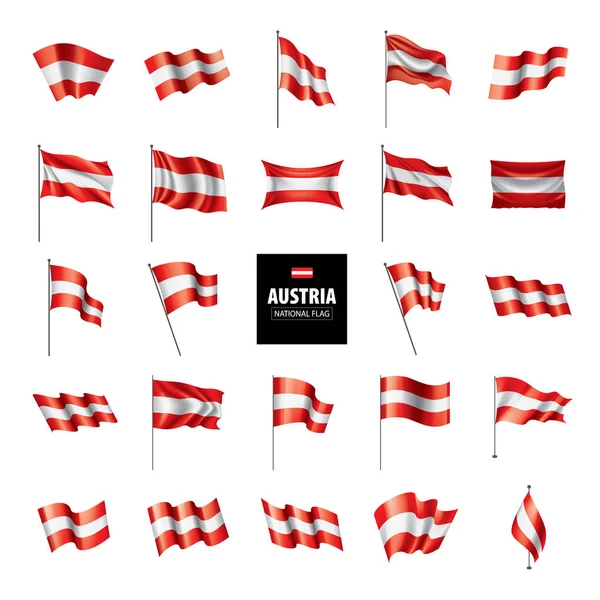 Bandiera austria, illustrazione vettoriale — Vettoriale Stock