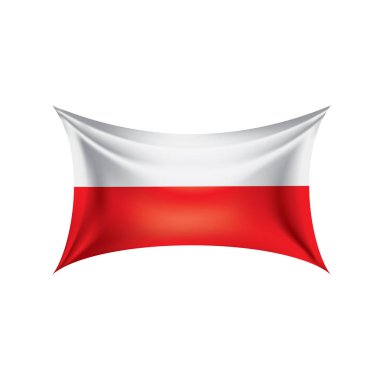 Polonya bayrağı, vektör illüstrasyonu