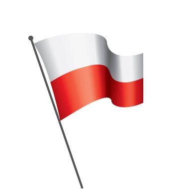 Polonya bayrağı, vektör illüstrasyonu