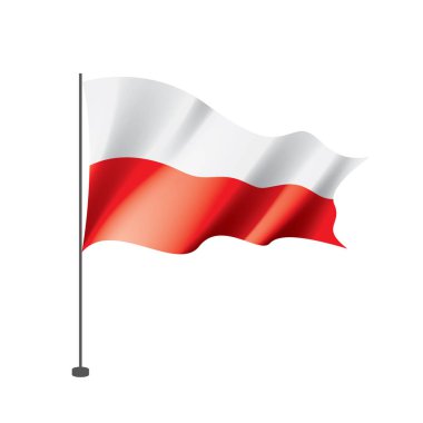 Polonya bayrağı, vektör illüstrasyonu