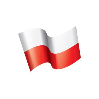 Polonya bayrağı, vektör illüstrasyonu