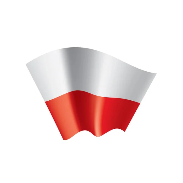 Drapeau Pologne, illustration vectorielle — Image vectorielle