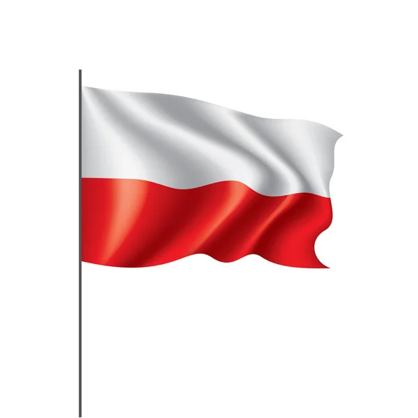 Polonya bayrağı, vektör illüstrasyonu — Stok Vektör