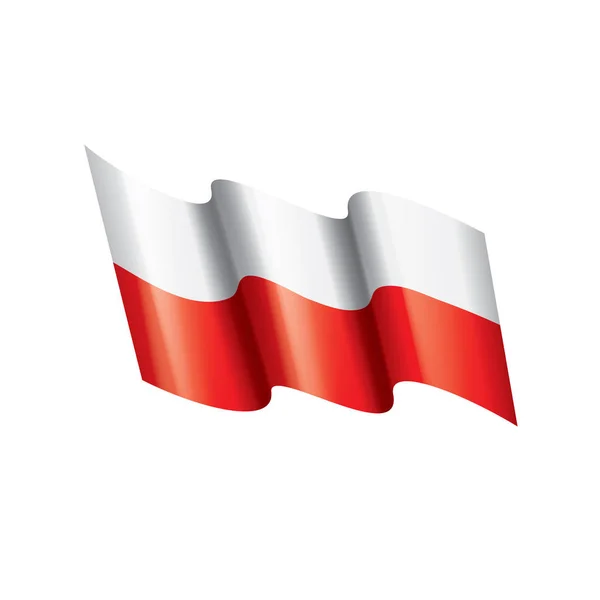 Polen vlag, vector illustratie — Stockvector