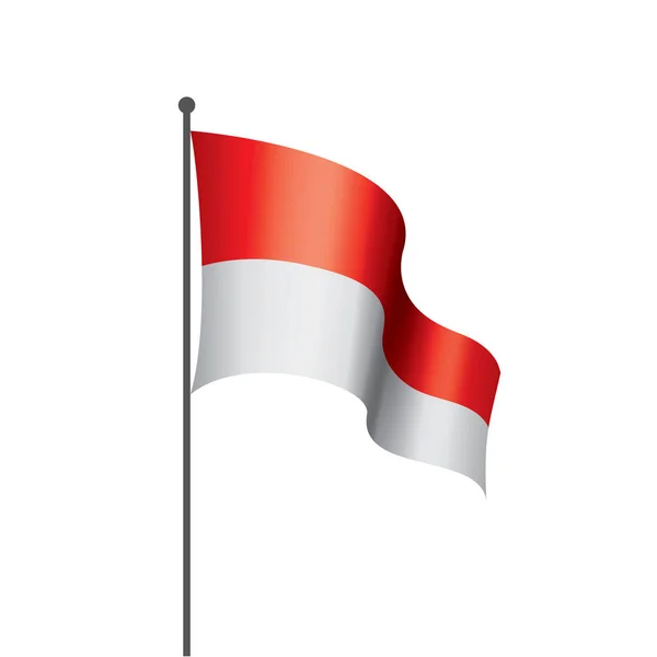 Bendera Indonesia, ilustrasi vektor - Stok Vektor