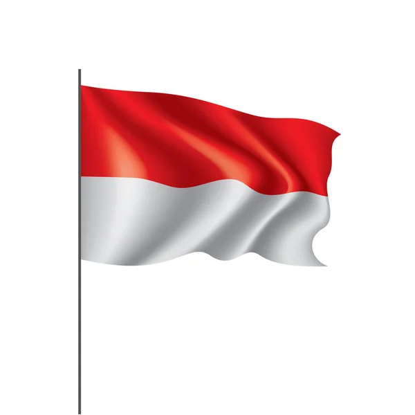Indonézia zászló, vektoros illusztráció — Stock Vector