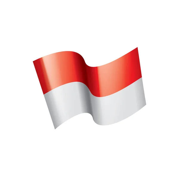 Bendera Indonesia, ilustrasi vektor - Stok Vektor