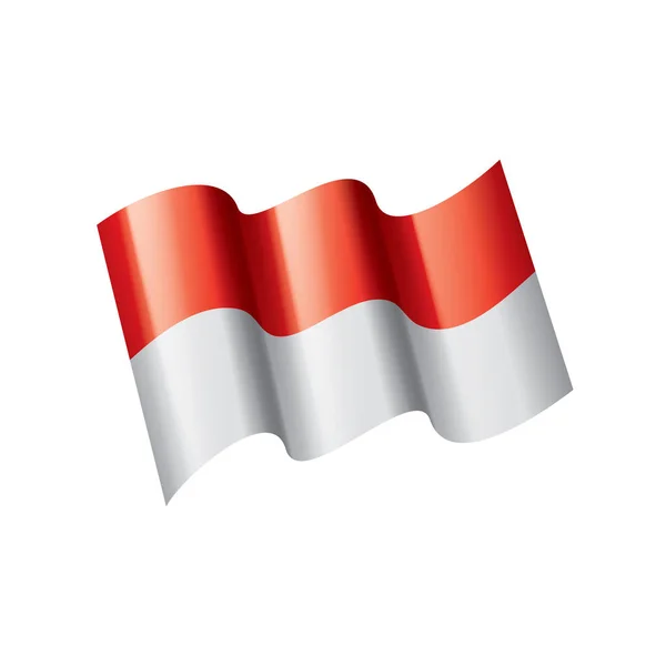 Indonesia bandiera, illustrazione vettoriale — Vettoriale Stock