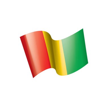 Gine bayrağı, vektör illüstrasyonu