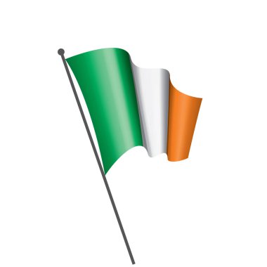 İrlanda bayrağı, vektör illüstrasyonu