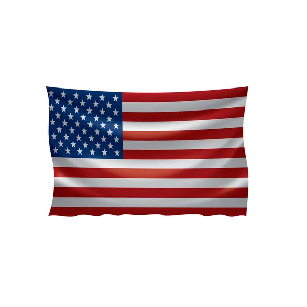 分離されたアメリカ国旗 — ストックベクタ