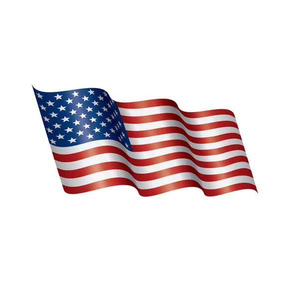 USA Bandiera isolata — Vettoriale Stock