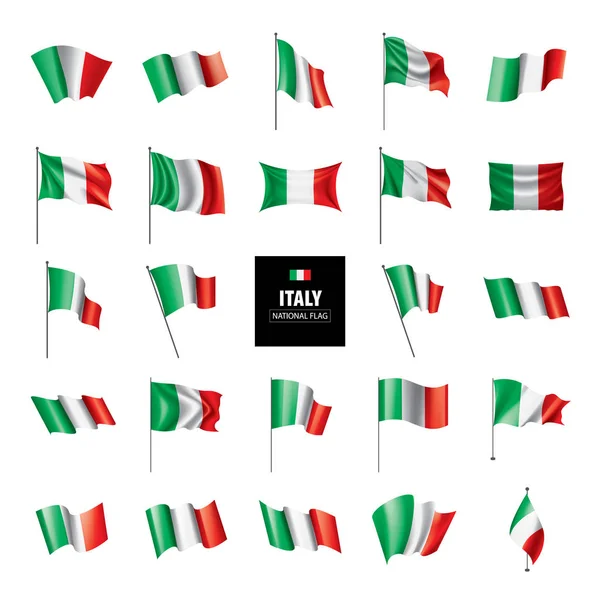 Italien flagga, vektor illustration — Stock vektor