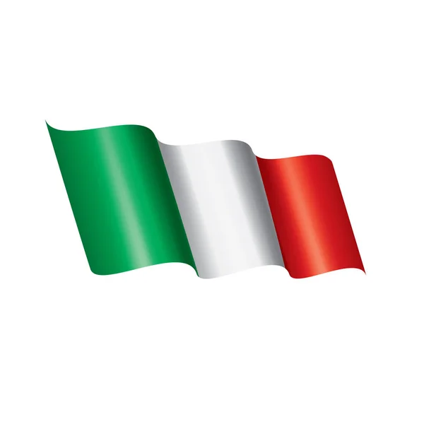 Italy Flag Vector Illustration White Background — Stock Vector