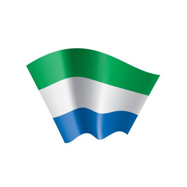 Sierra Leone bayrak, vektör çizim