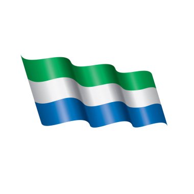 Sierra Leone bayrak, vektör çizim