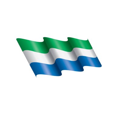 Sierra Leone bayrak, vektör çizim