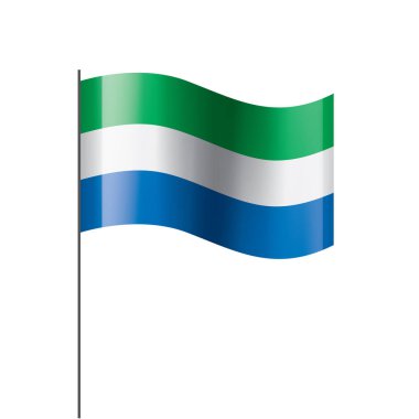 Sierra Leone bayrak, vektör çizim