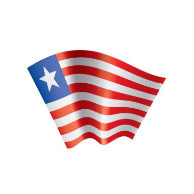 Liberya bayrağı, vektör çizim