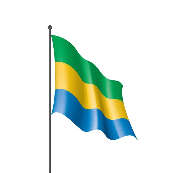 Drapeau gabonais, illustration vectorielle — Image vectorielle