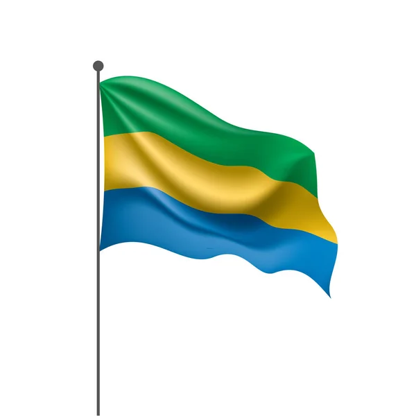 Bandiera del Gabon, illustrazione vettoriale — Vettoriale Stock