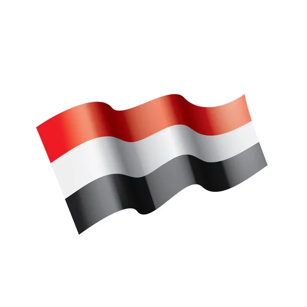 Jemeni zászló, vektoros illusztráció — Stock Vector