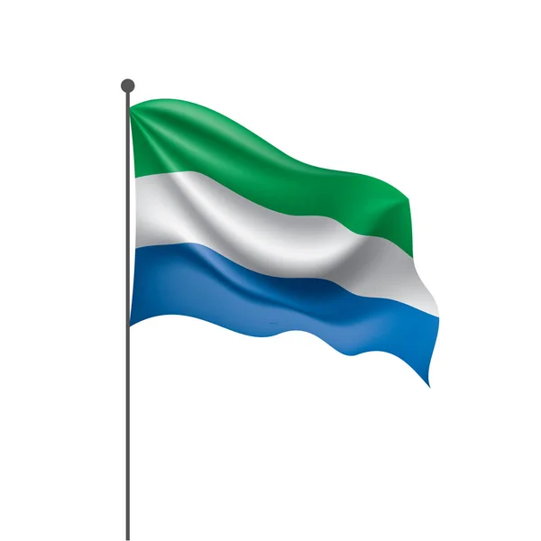 Bandera Sierra Leona Ilustración Vectorial Sobre Fondo Blanco — Archivo Imágenes Vectoriales