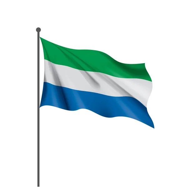 Bandera de Sierra Leona, vector de ilustración — Archivo Imágenes Vectoriales