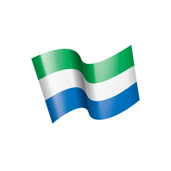 Vlag van Sierra Leone, vectorillustratie — Stockvector