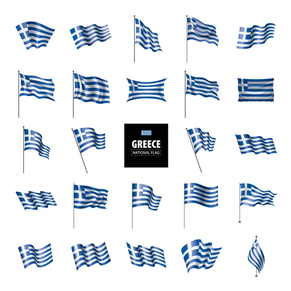 Bandera de Grecia, ilustración vectorial — Vector de stock