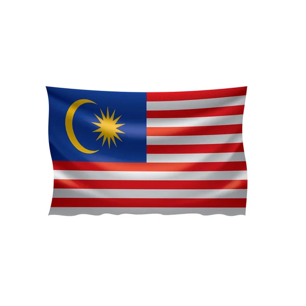 Bendera Malaysia, ilustrasi vektor - Stok Vektor