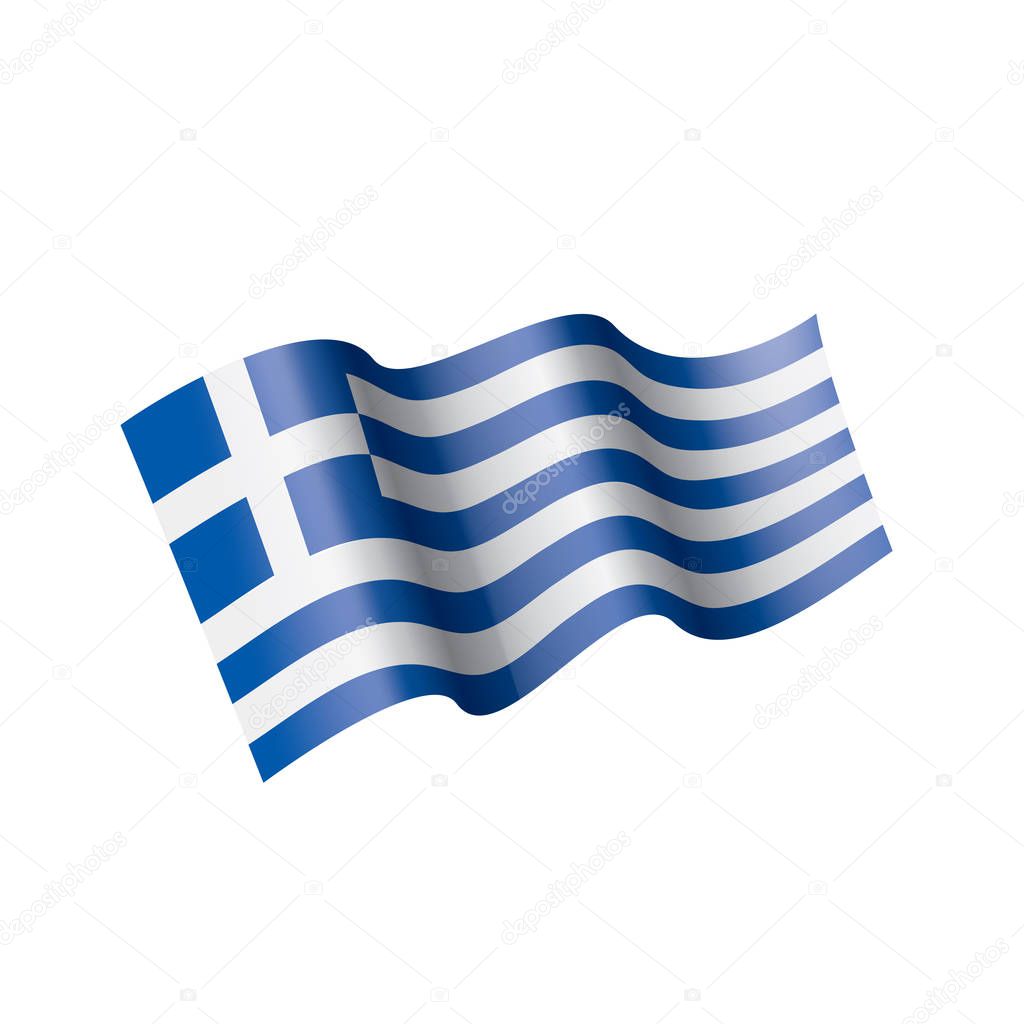 Greece flag, vector illustration