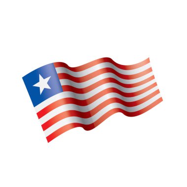 Liberya bayrağı, vektör çizim