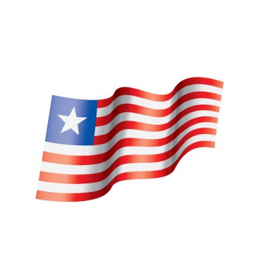 Liberya bayrağı, vektör çizim