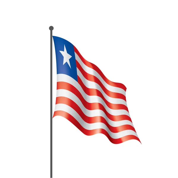 Bandera de Liberia, ilustración vectorial — Vector de stock
