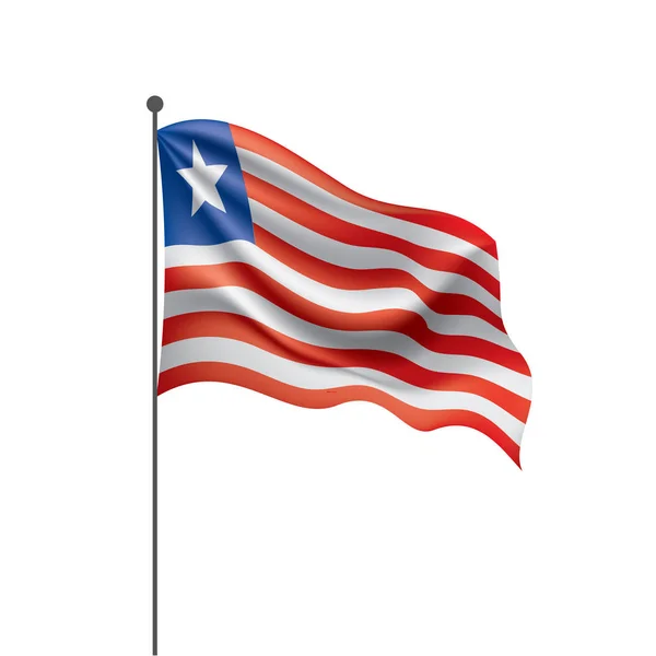 Liberia flag, vector illustration — Stock Vector