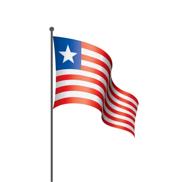 Bandera de Liberia, ilustración vectorial — Archivo Imágenes Vectoriales