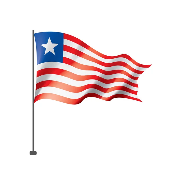 Liberia Flagge, Vektorabbildung — Stockvektor