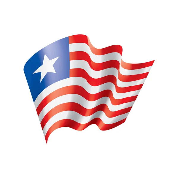 Bandera de Liberia, ilustración vectorial — Archivo Imágenes Vectoriales