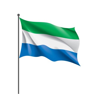 Sierra Leone bayrak, vektör çizim
