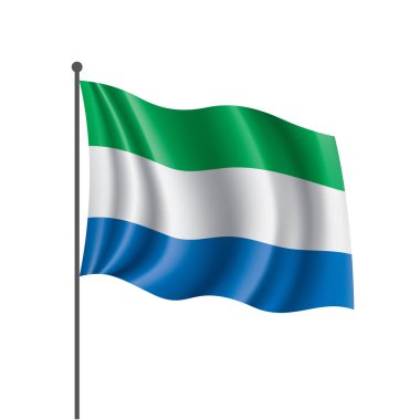 Sierra Leone bayrak, vektör çizim