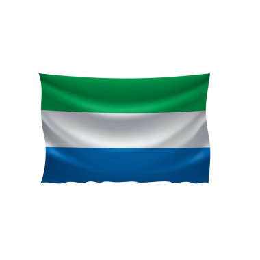 Sierra Leone bayrak, vektör çizim