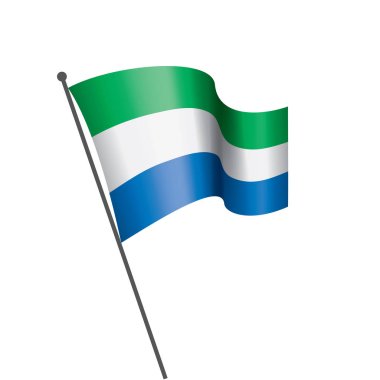 Sierra Leone bayrak, vektör çizim
