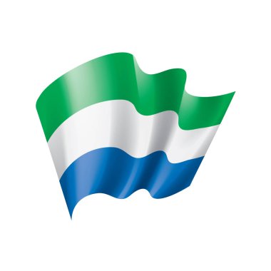 Sierra Leone bayrak, vektör çizim